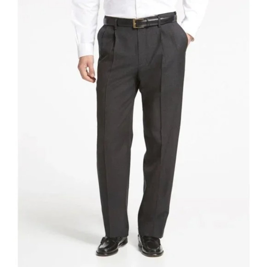 Nwt Men Size 37x34 Ll Bean Hidden Comfort Pleated Washable Year-Round Wool Pants
